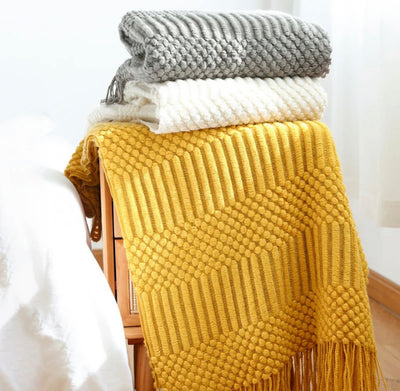 Cozy Knitted Throw Blanket