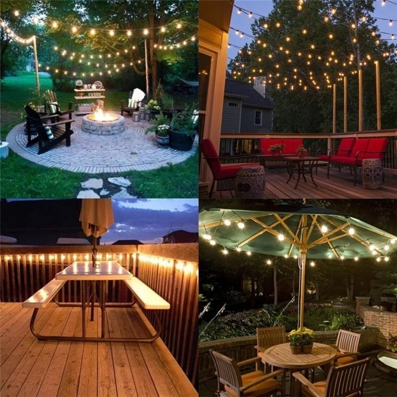 Party Outdoors LED Waterproof Solar Festoon Lights