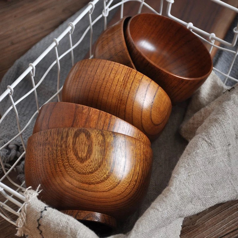 Japanese Style Jujube Wooden Bowls